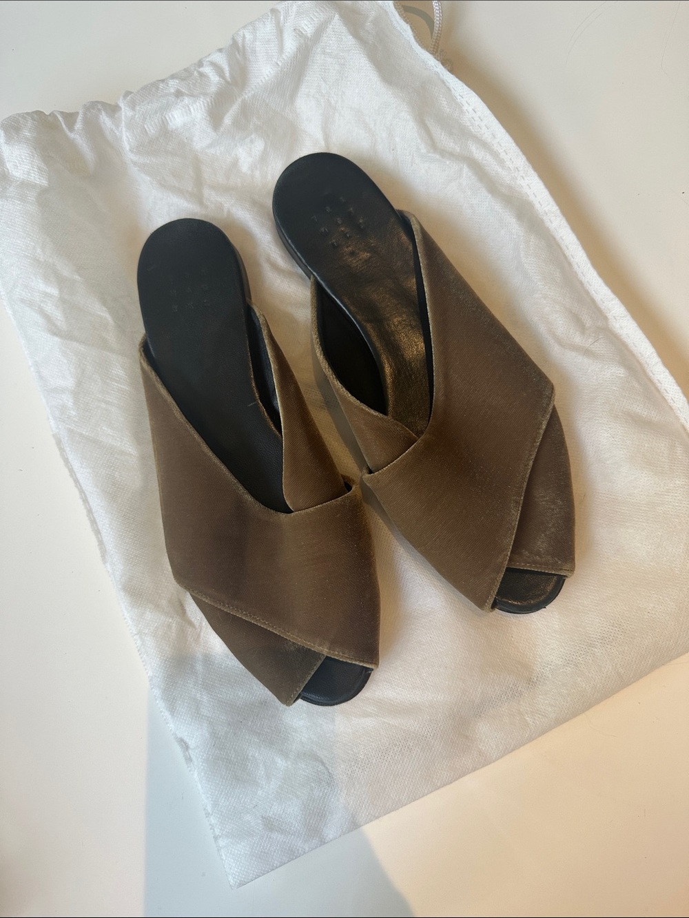 Trademark Velvet Flat Mules - Picture 3 of 7